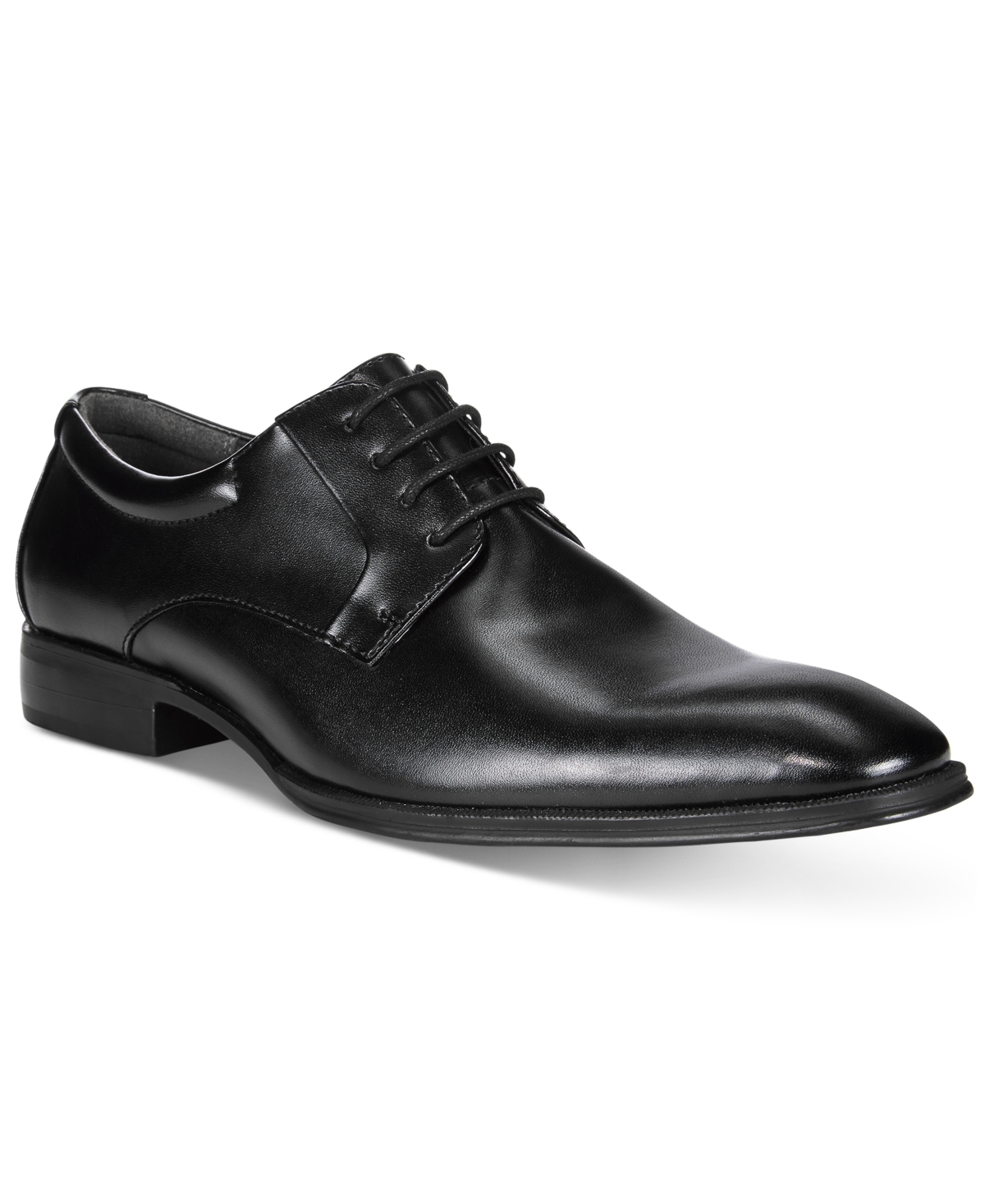 Men's Andrew Plain Toe Derbys, Created for Macy's - Black