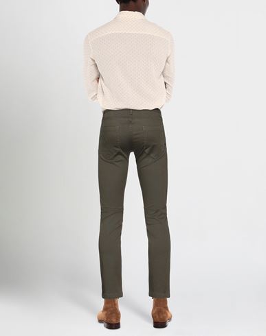 Patrizio Piscaglia Man Pants Military green Size 31 Cotton, Elastane