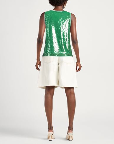 Woman Top Green Size 10 Polyester