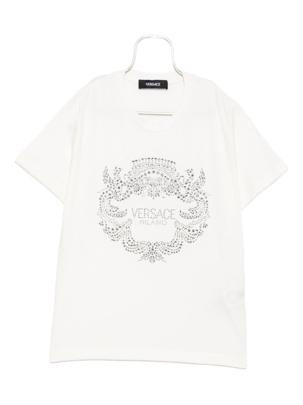 Crystal-embellishment T-shirt - White