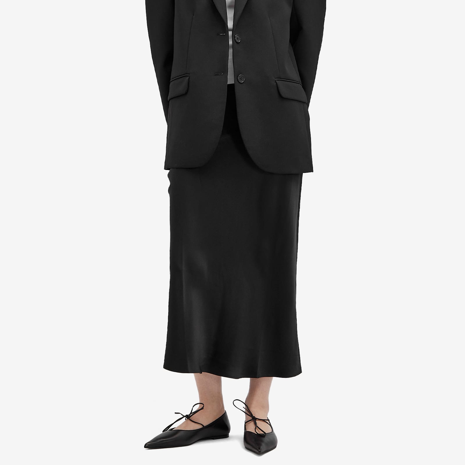 Women's Bar Silk Skirt in Black