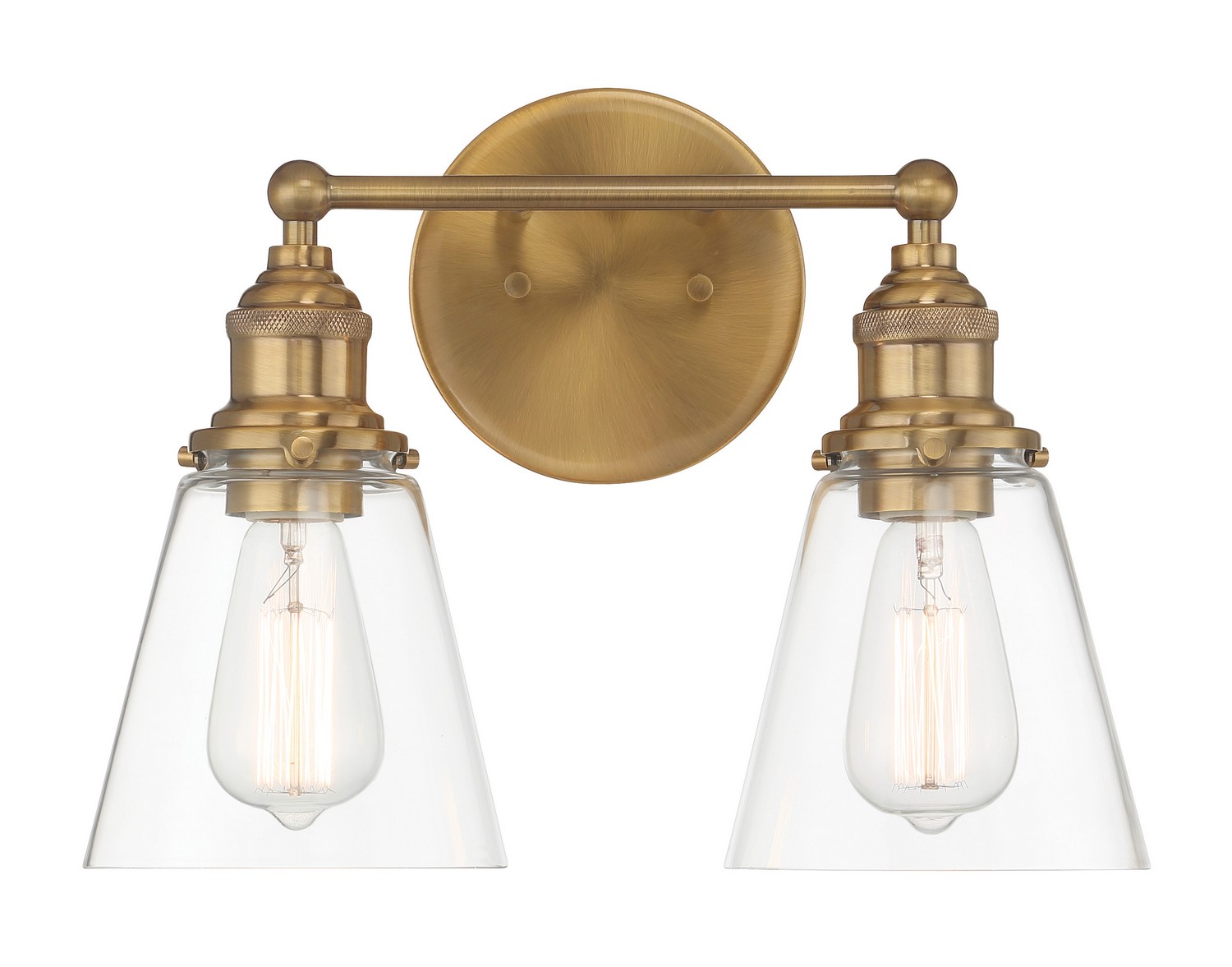 Oxidized Aged Brass Two Light Bath Vanity from the Barwell Collection