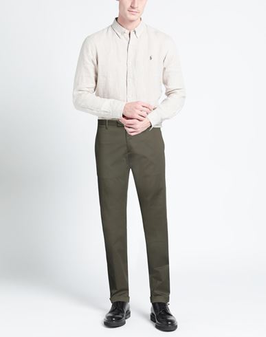 Racconta La Sartoria Man Pants Military green Size 31 Cotton, Elastane