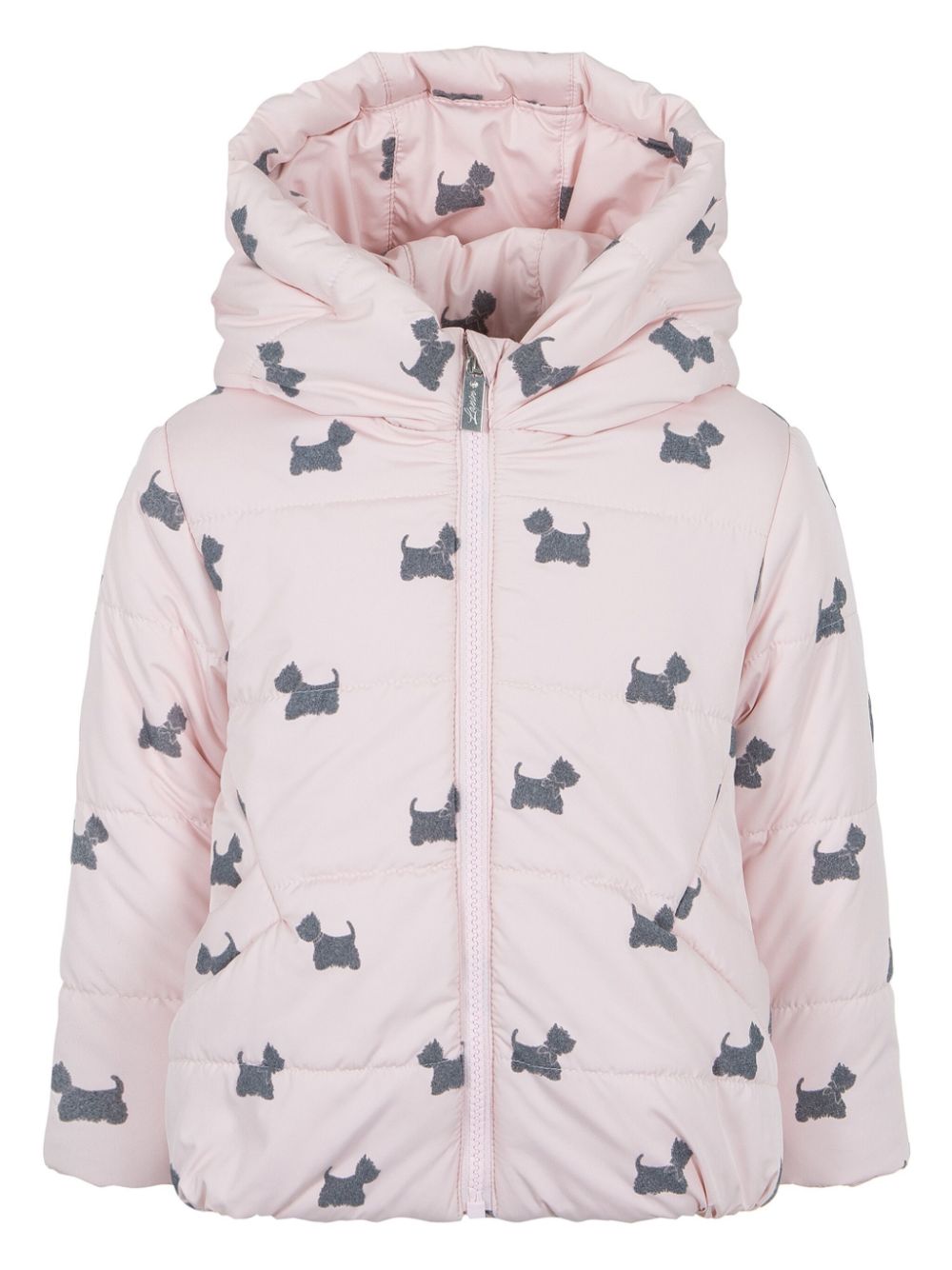 Dog-print padded jacket - Pink