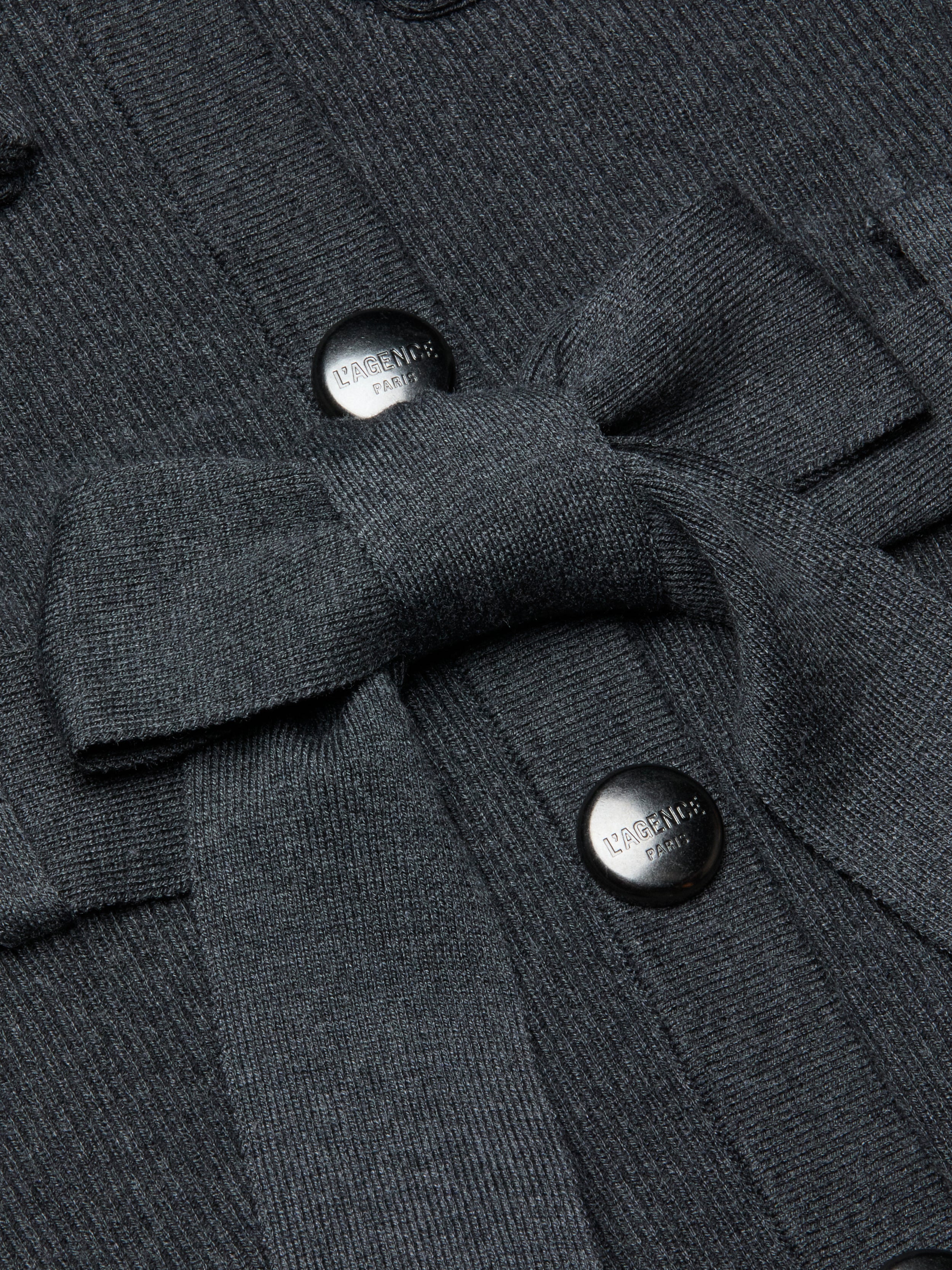 Lore Cardigan In Charcoal Grey/gunmetal