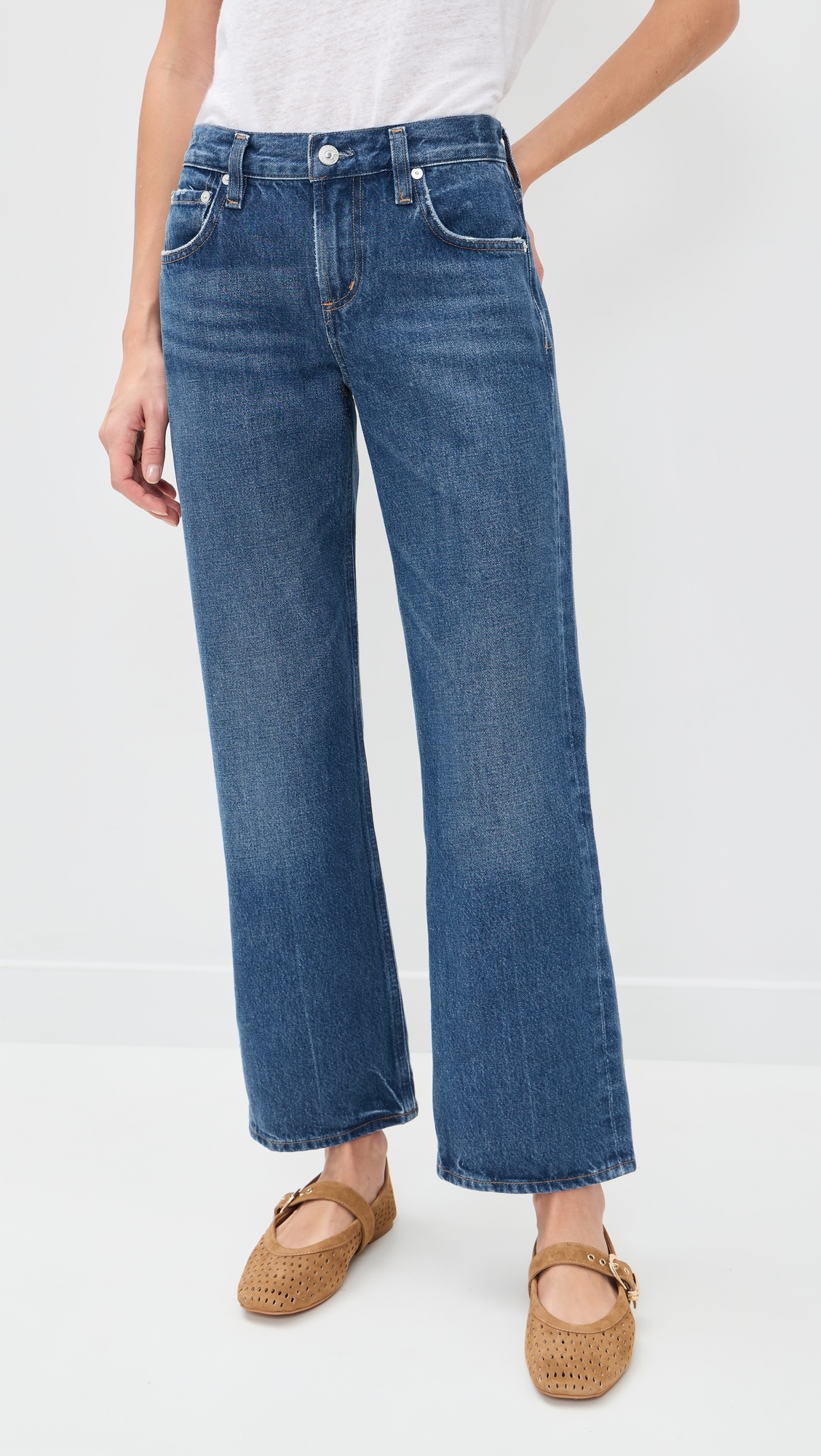 Faye Vintage Straight Jeans Azure Blue