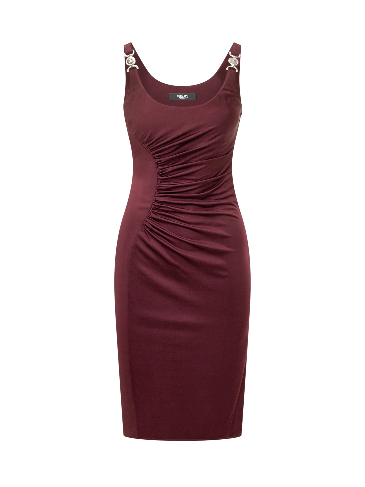 Elegant Midi Dress with Draped Detailing
