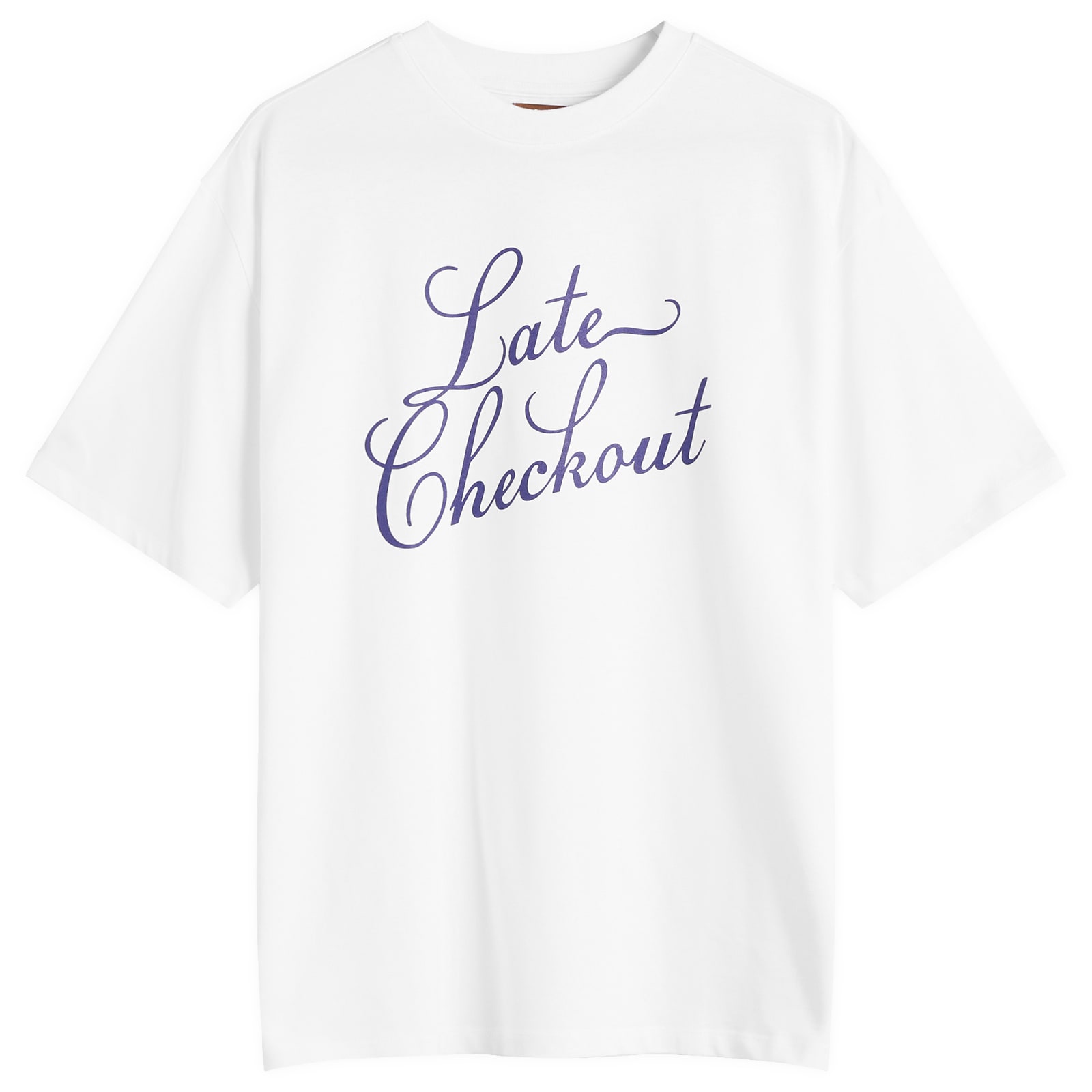 Men's Blue Script T-Shirt in White