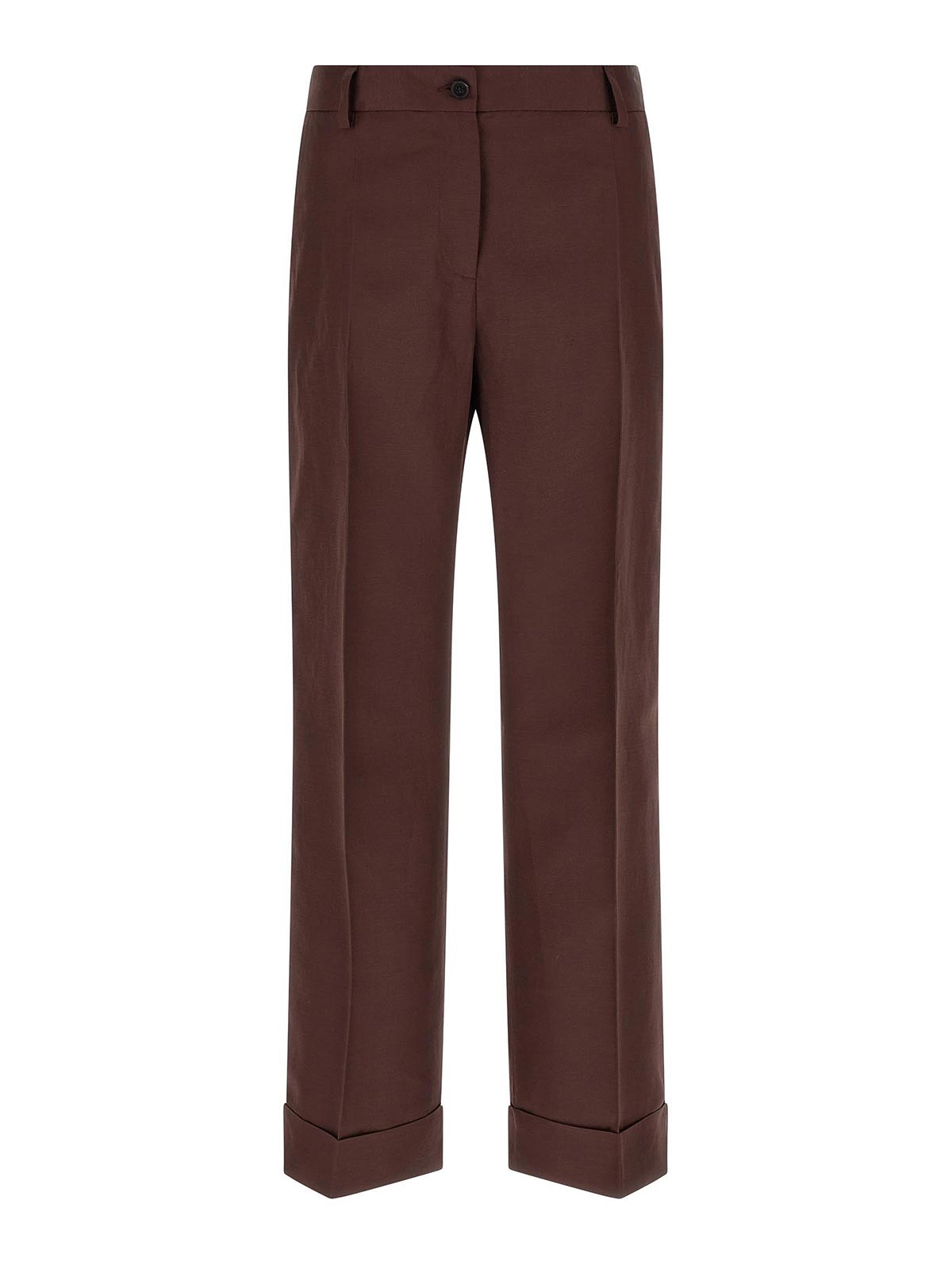 Alberto Biani - charlie tailored pants cuffed hem belt loop