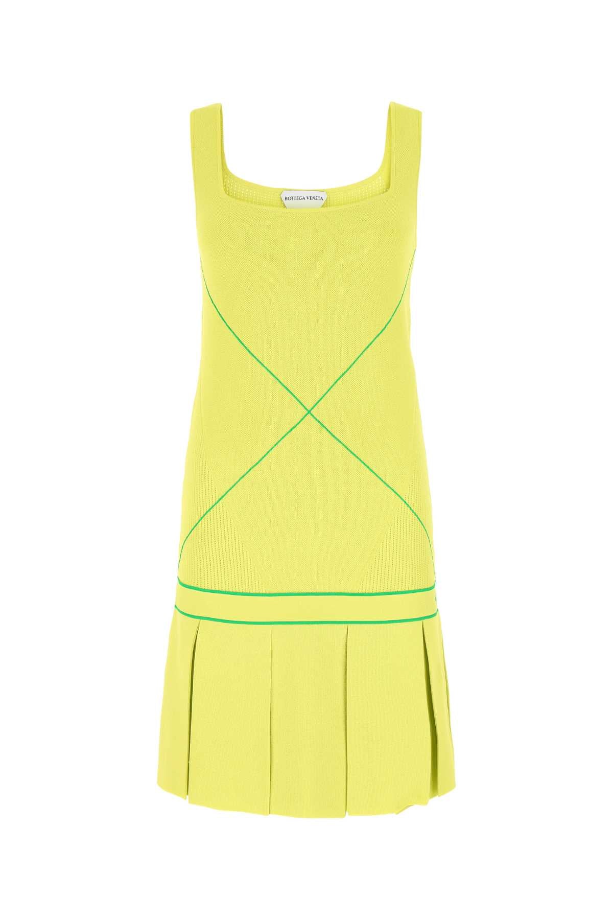 Viscose Blend Dress — Yellow