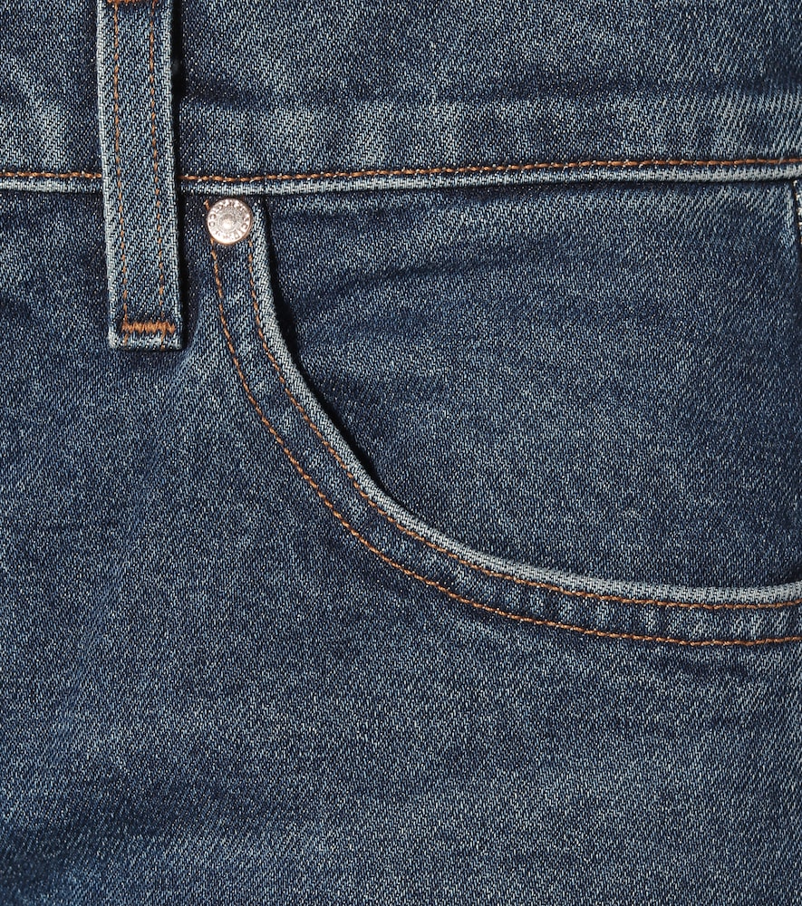 High-rise cropped wide-leg jeans