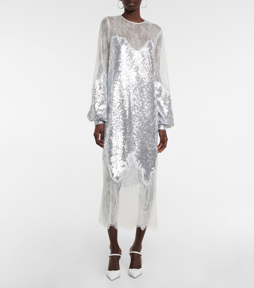 Zahara sequined and lace gown