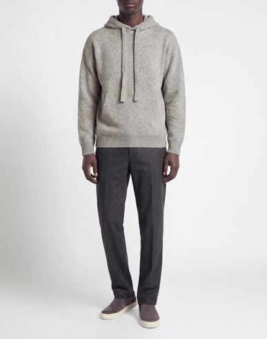 Man Sweater Light grey Size 36 Cashmere, Silk, Polyester