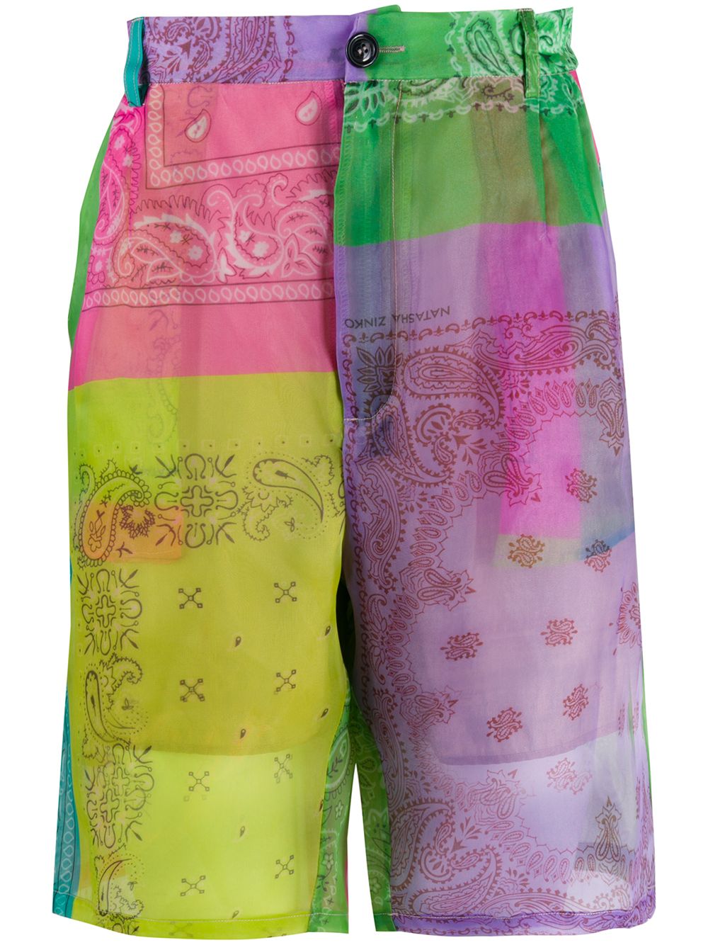 Bandana print deck shorts - Green