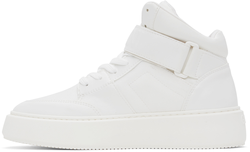 GANNI White Sporty Mix High-Top Sneakers