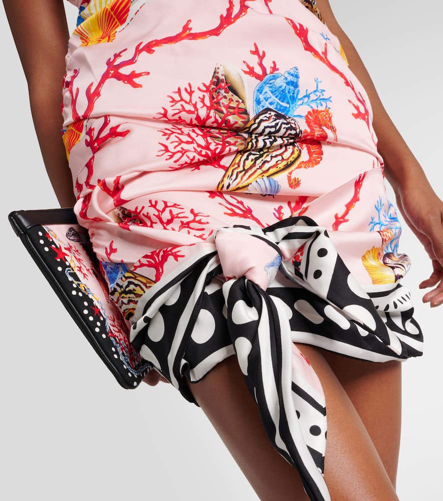 Capri printed silk-blend minidress