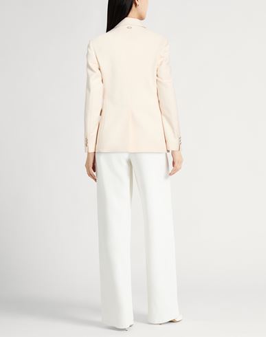 Woman Blazer Beige Size 10 Wool, Elastane, Polyamide