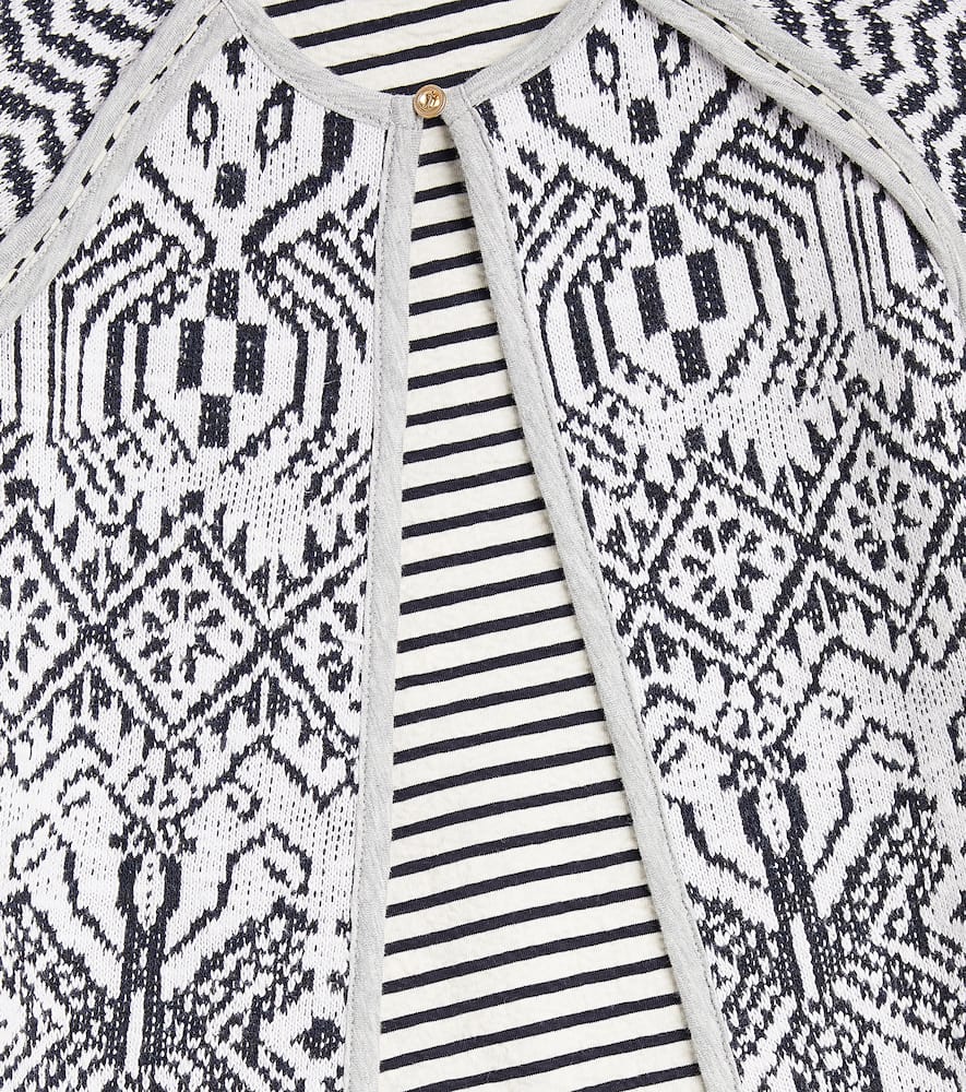 Reversible cotton-blend jacquard jacket