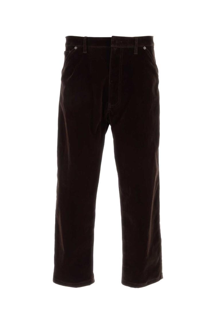 Brown Velvet Denim Pant