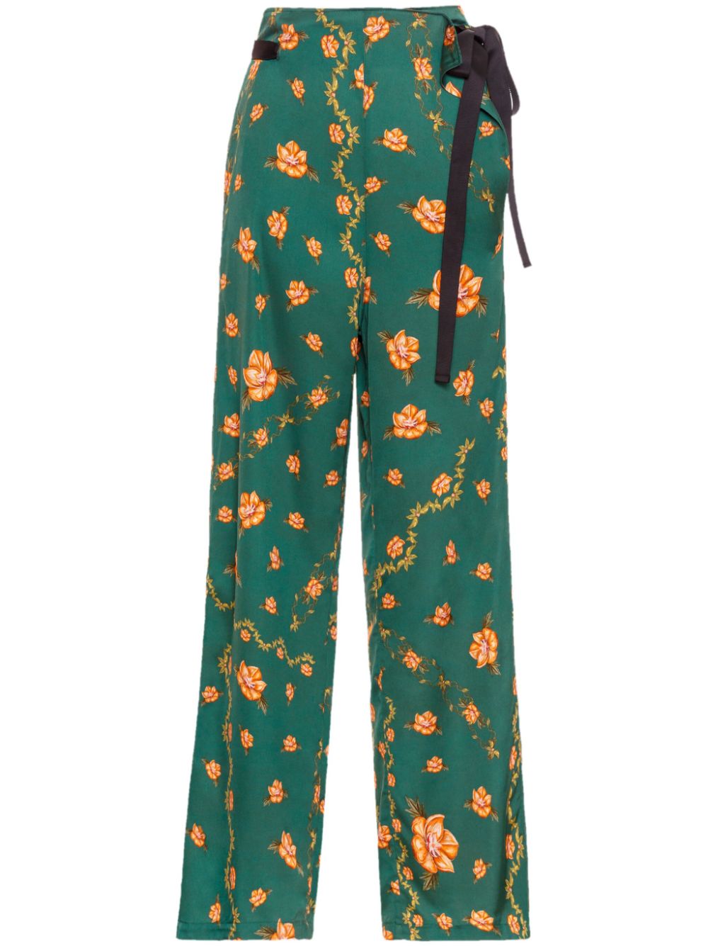Memoria Esotérico wide-leg trousers - Green