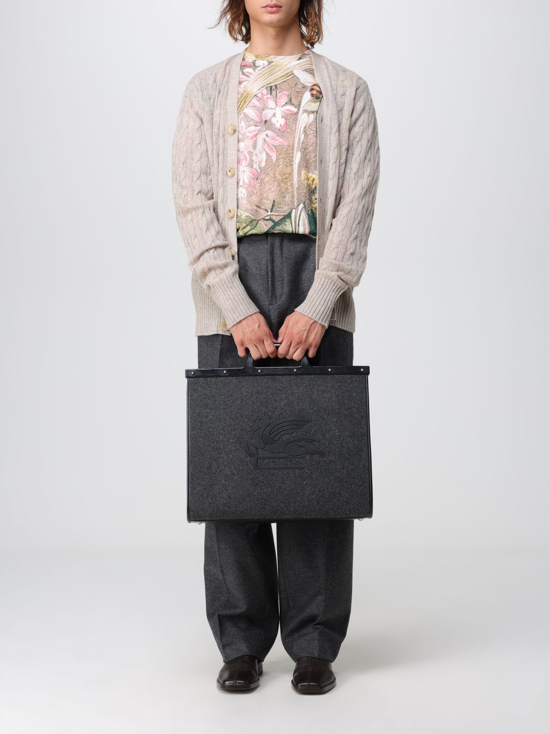 Cable-knit cashmere cardigan - Neutrals