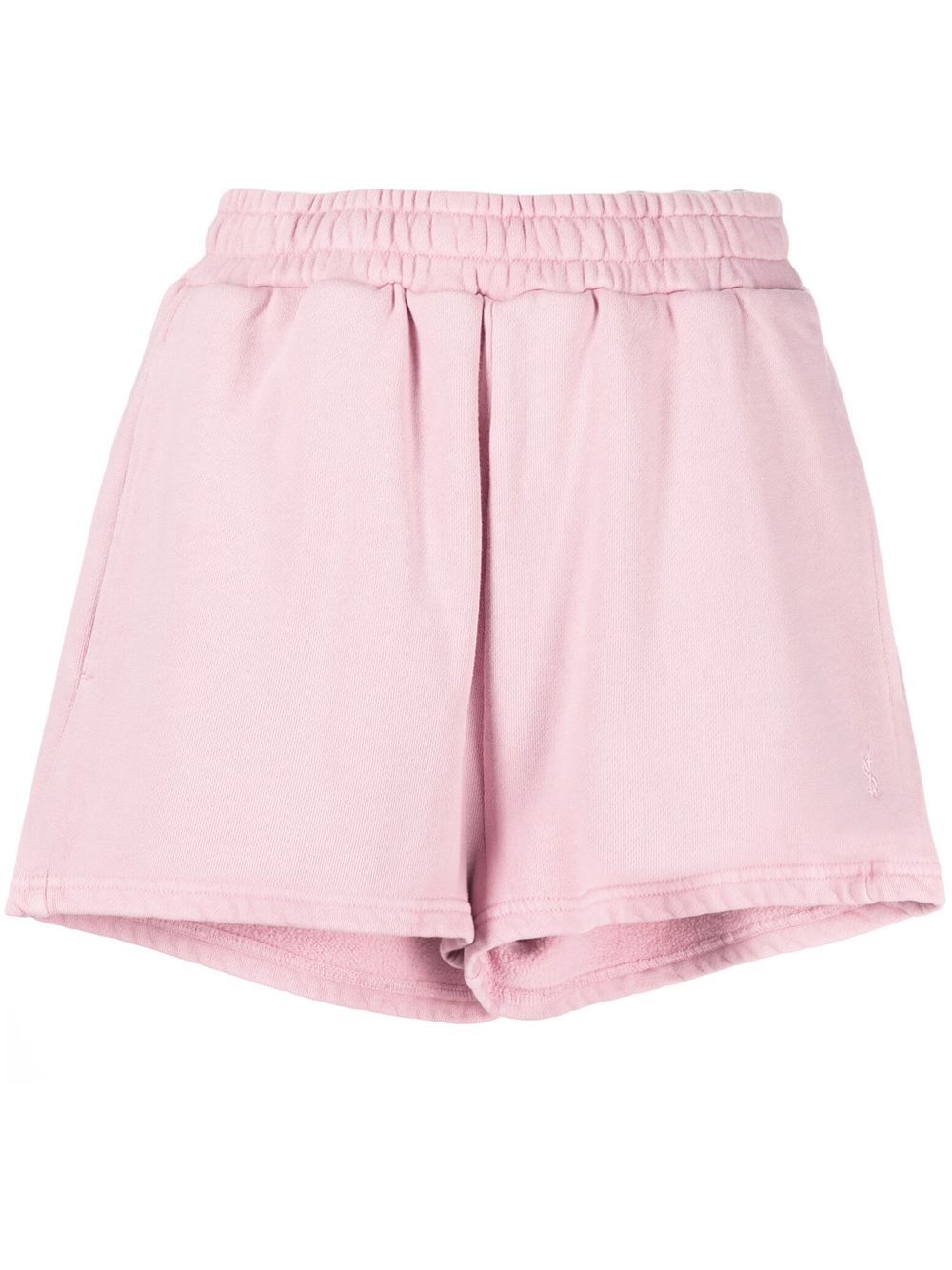 High-waist track shorts