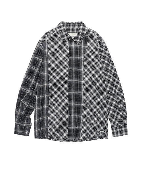 UNBALANCE CHECK SHIRTS BLACK