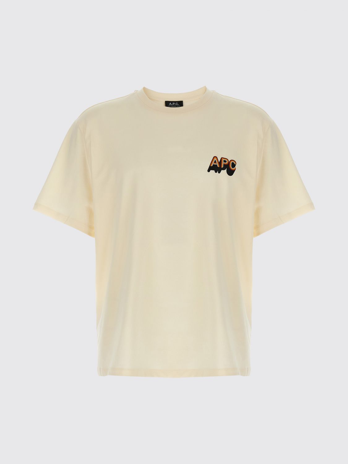 A.P.C. logo-print T-shirt - Neutrals