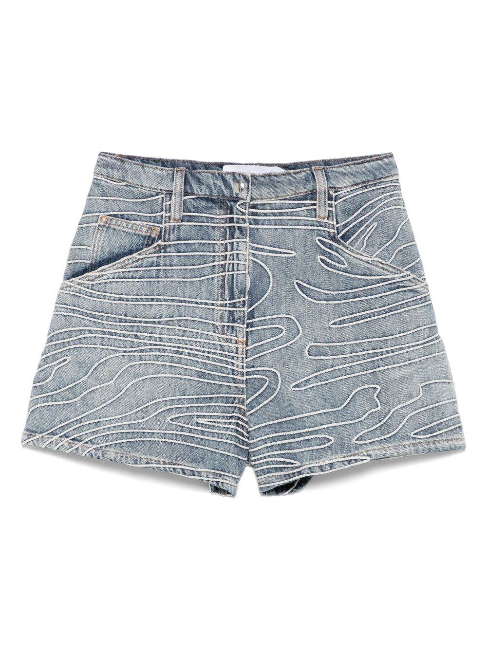 IRO embroidered denim shorts - Blue