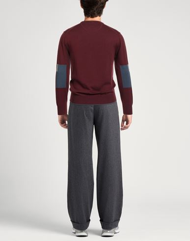 Man Sweater Burgundy Size S Acrylic, Cotton, Wool