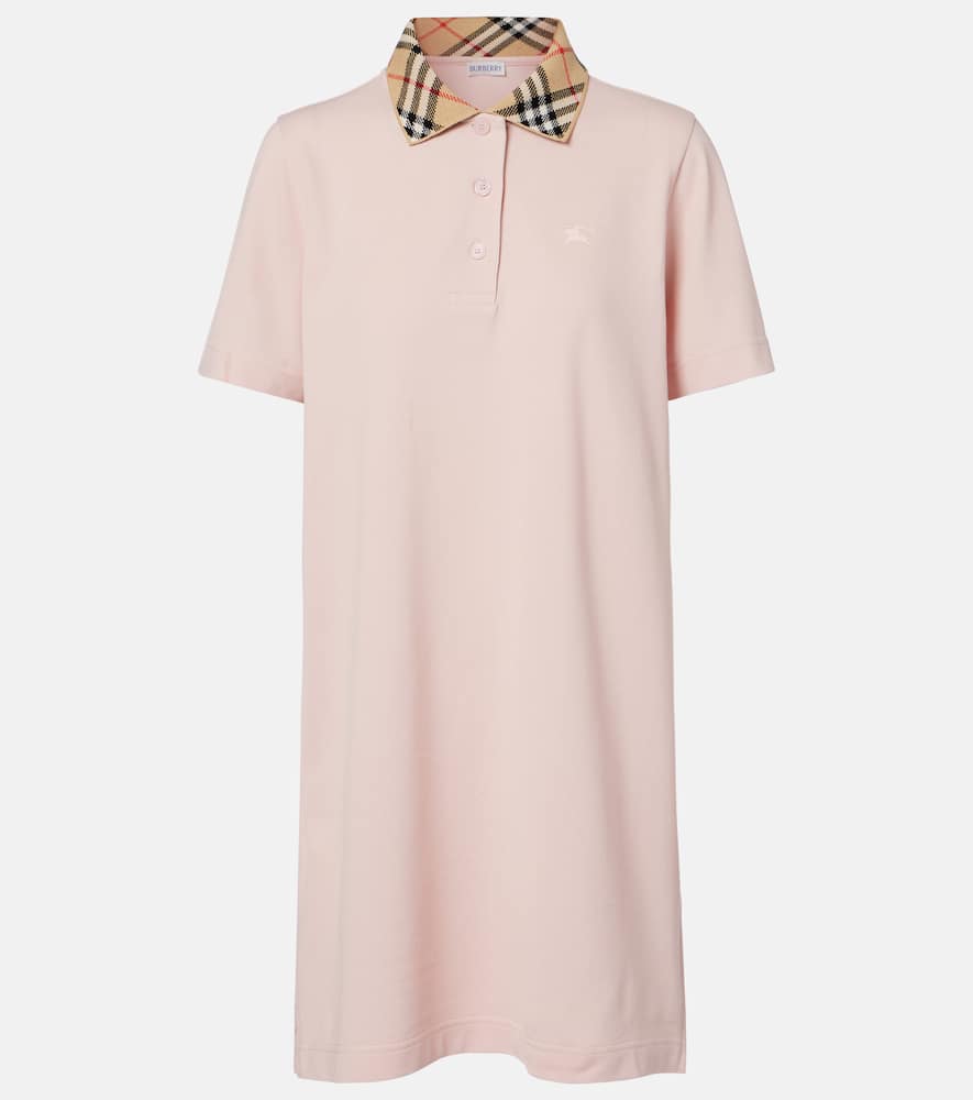 Check cotton polo dress