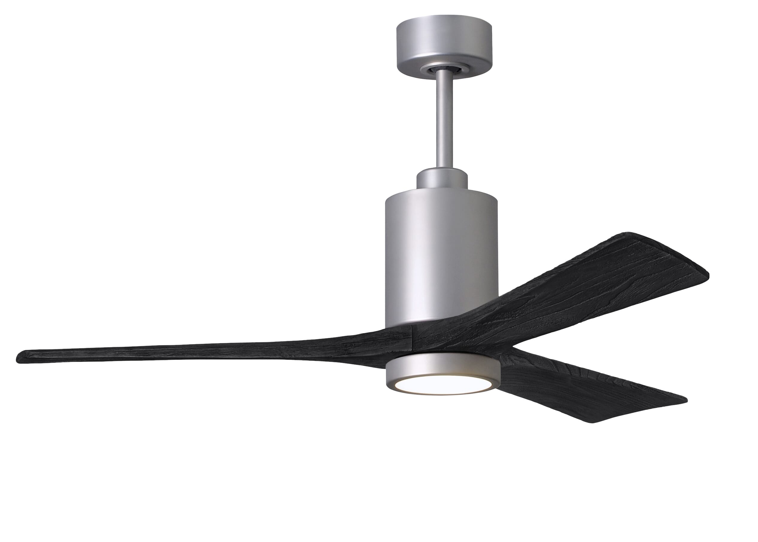 Patricia 6-Speed " Ceiling Fan w/ Integrated Light Kit in Brushed Nickel with Matte Black blade