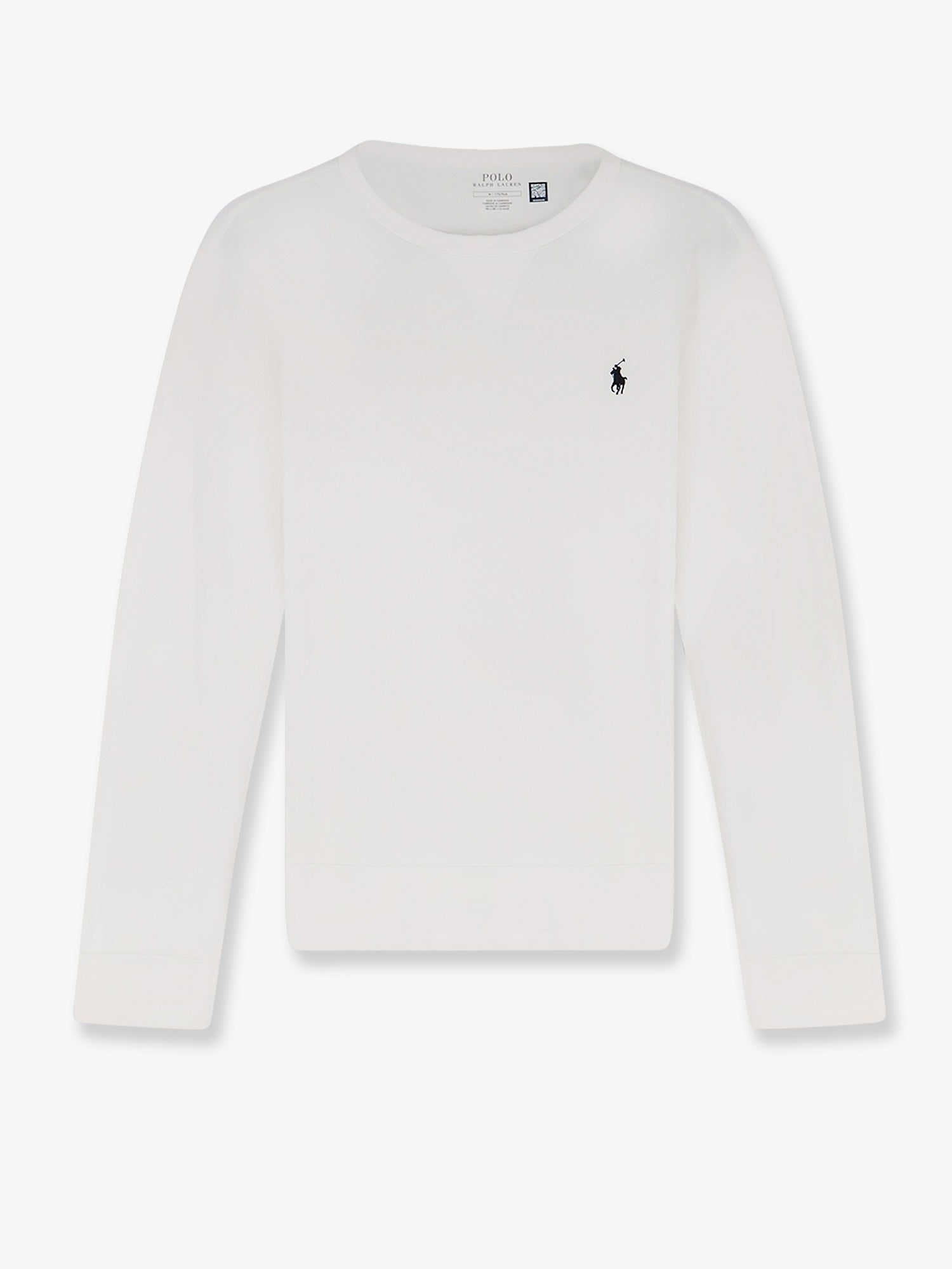 Cotton-Blend Crew Neck Sweatshirt — White
