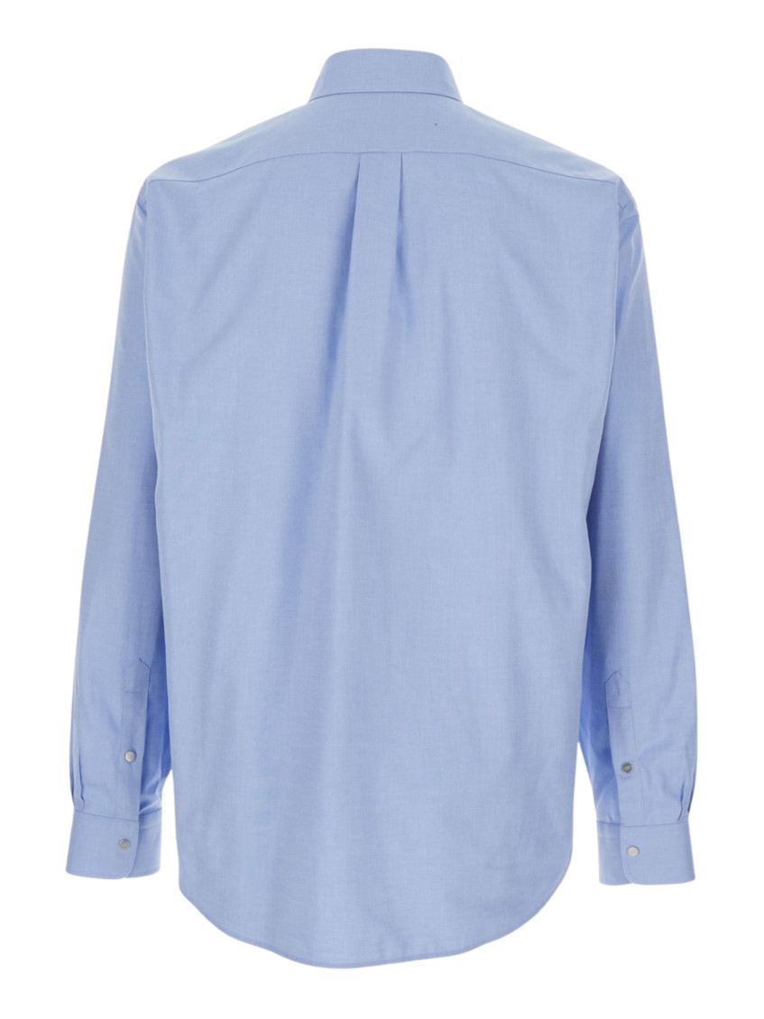 Light Blue Cotton Solid Shirt