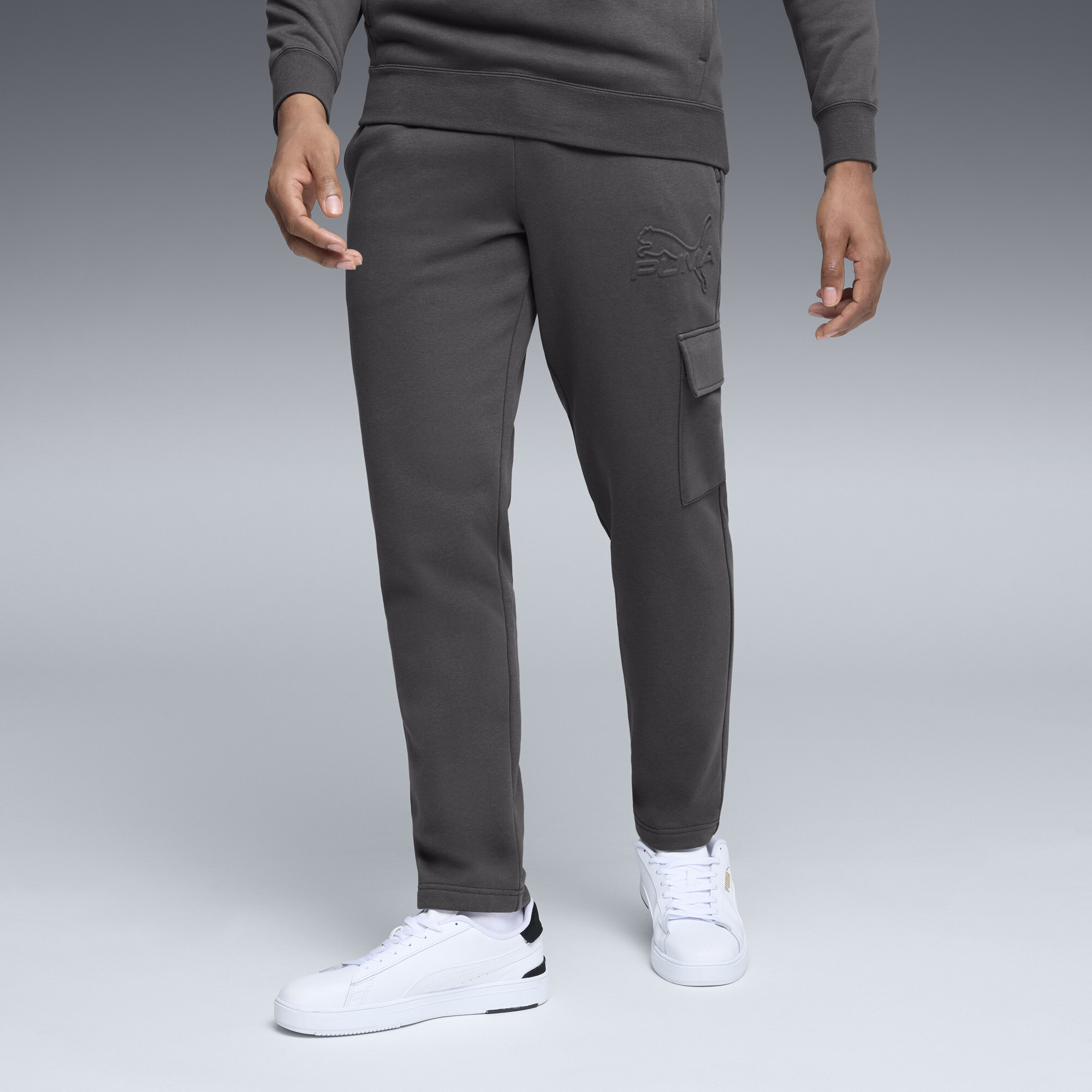 PUMA Elevated Essentials Men's Cargo Pants in Grey