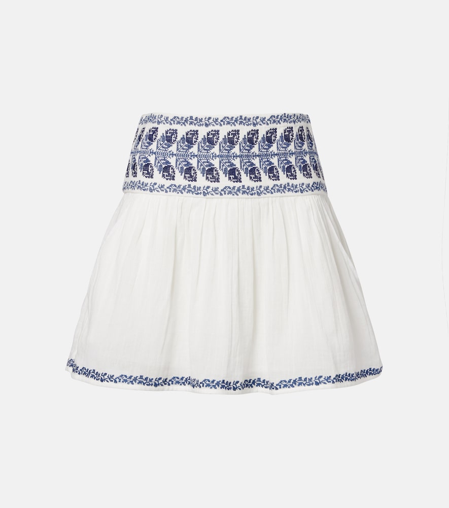 Picadilia embroidered cotton miniskirt