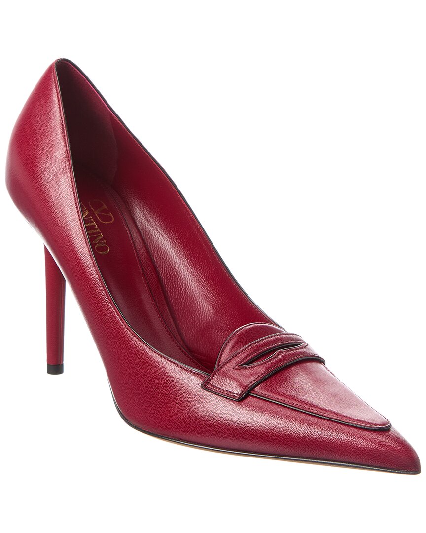 Capretto 100 Bicolor Leather Loafer Pump