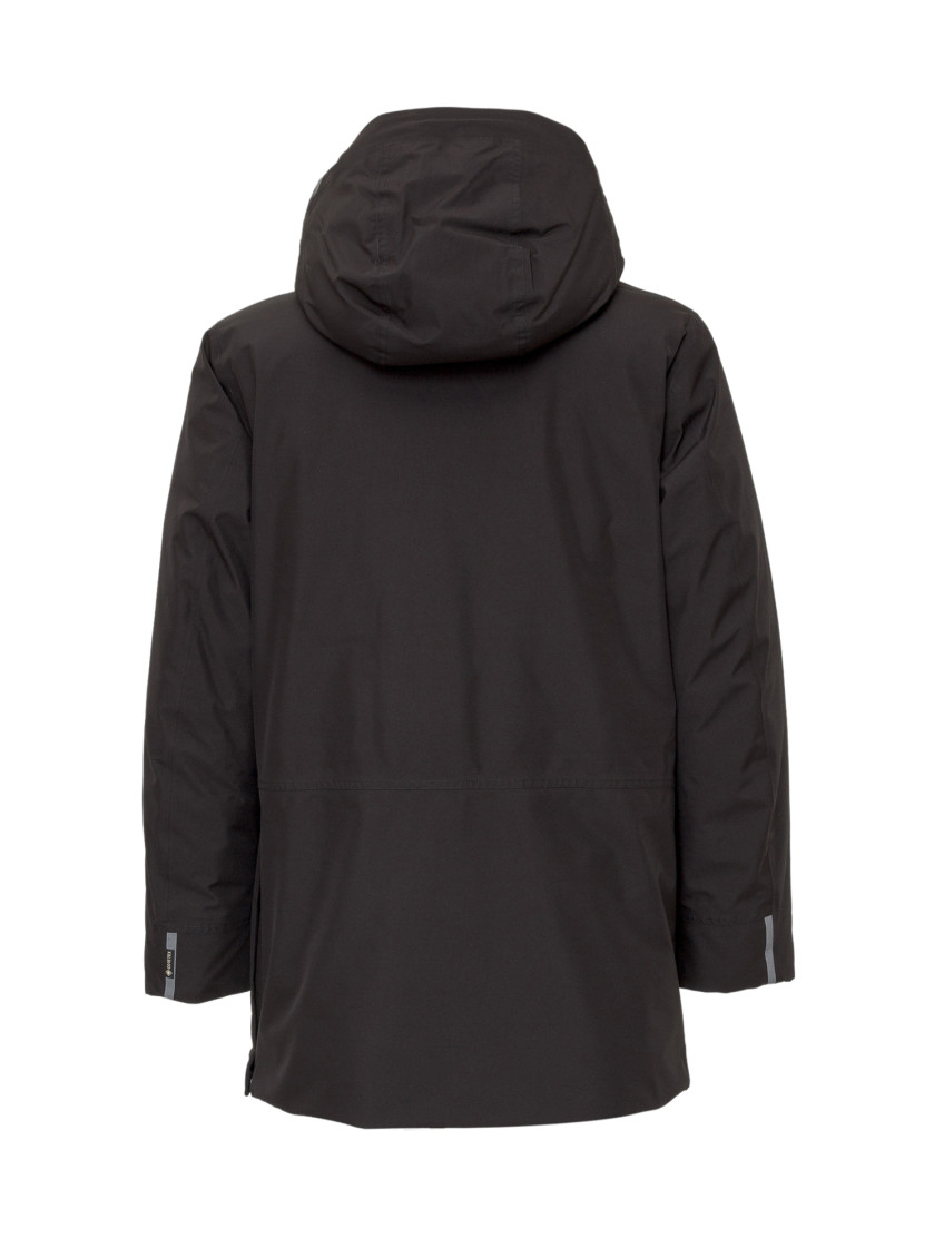 Black Solid Hood Jacket