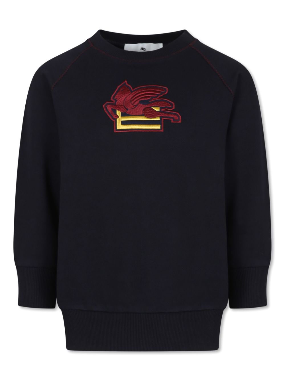 Logo-embroidered cotton sweatshirt - Blue
