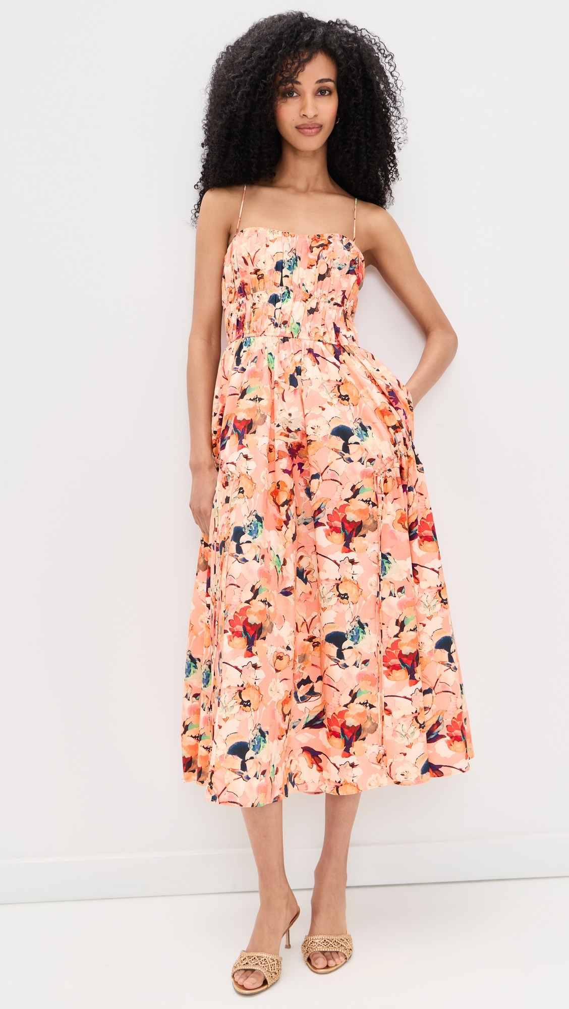 Vidri Cotton Cami Dress Camellia