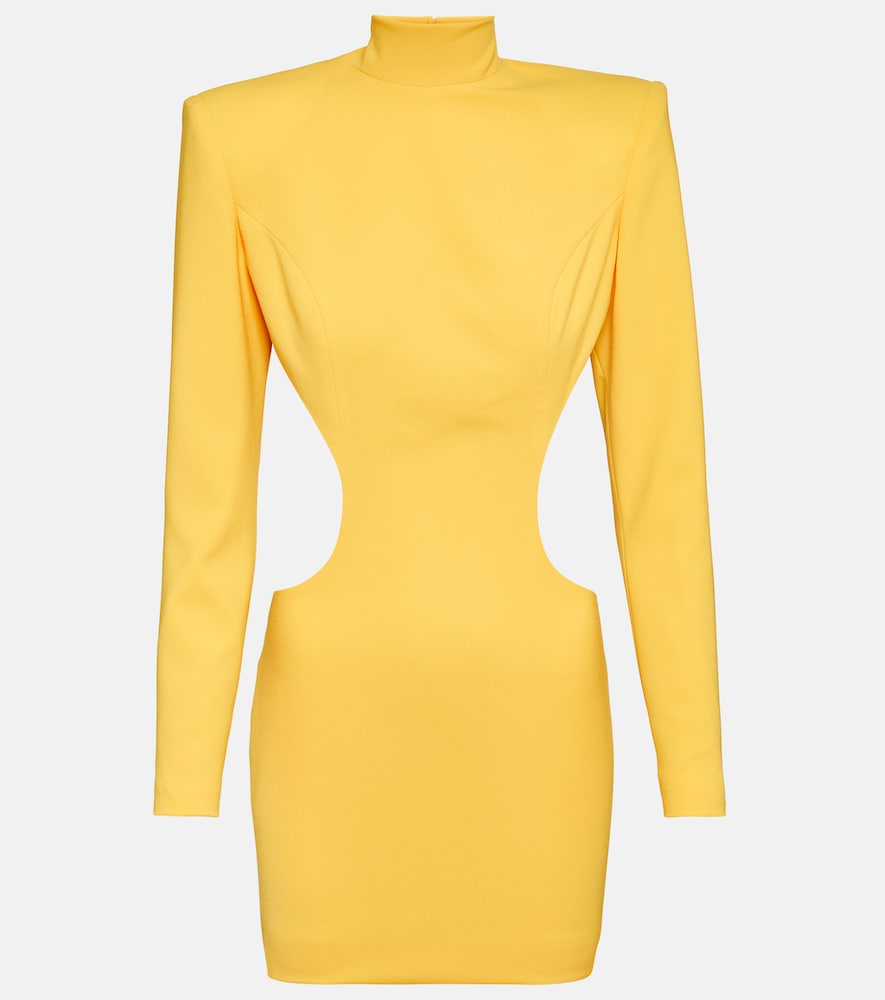 Cutout crêpe minidress
