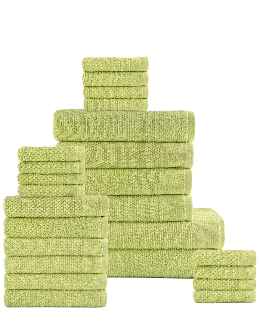 24Pc Popcorn Cotton Bath Towel Set