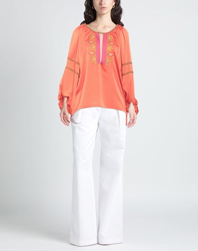 Woman Top Orange Size 10 Polyester