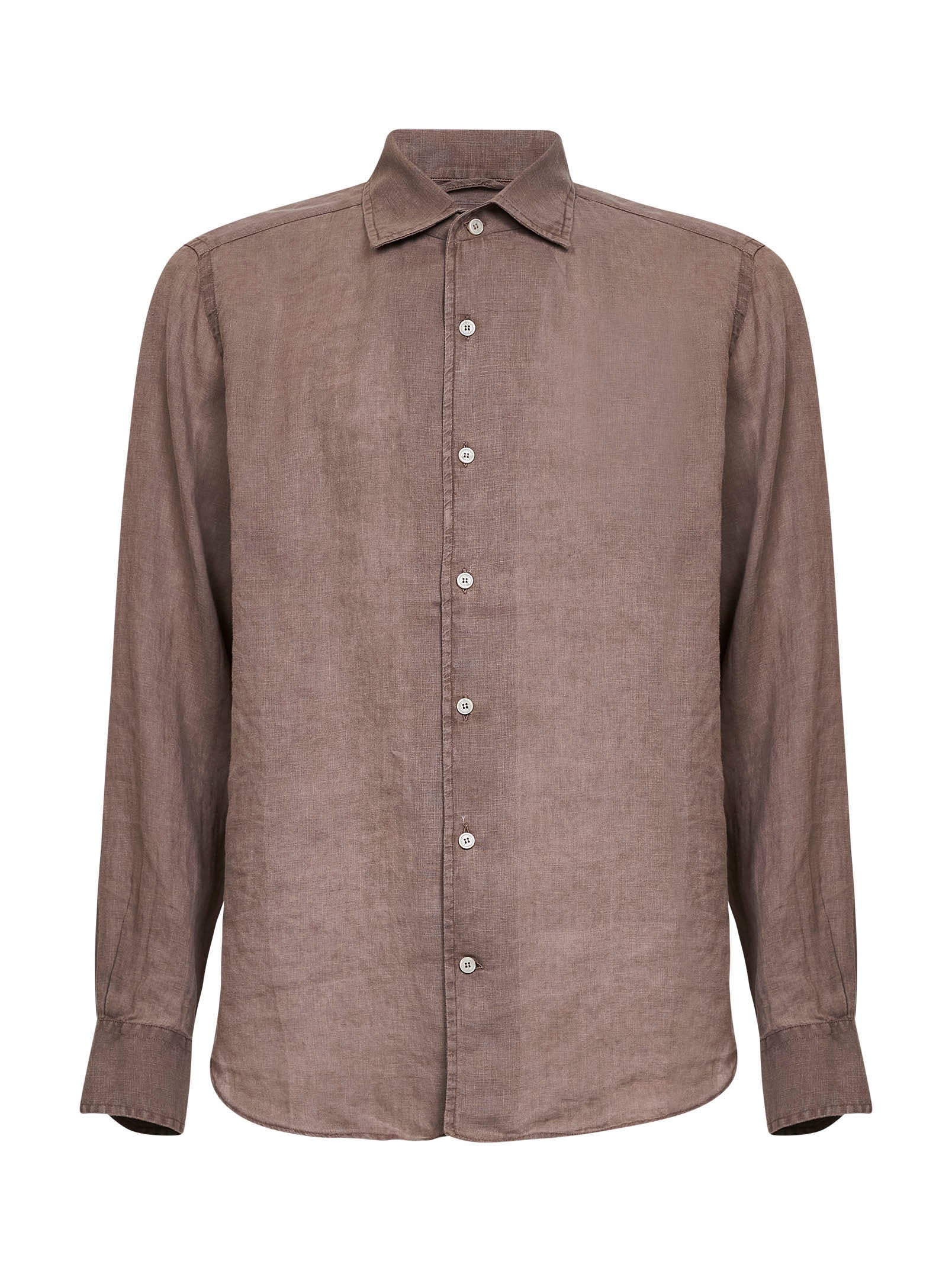 Linen Shirt — Brown