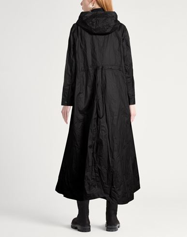 Woman Overcoat & Trench Coat Black Size 6 Cotton, Polyurethane