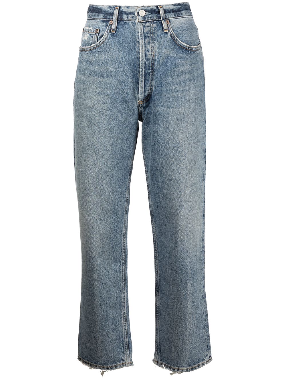 Lana cropped straight-leg jeans - Blue