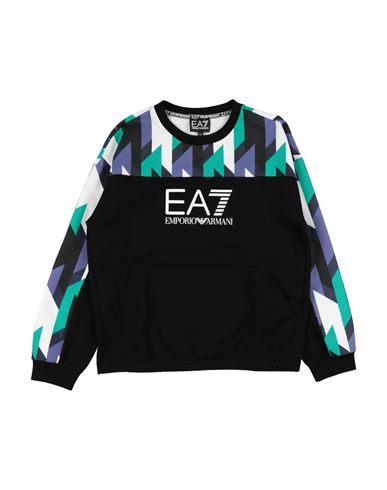 Kid Boy Sweatshirt Black Size 12 Cotton, Elastane