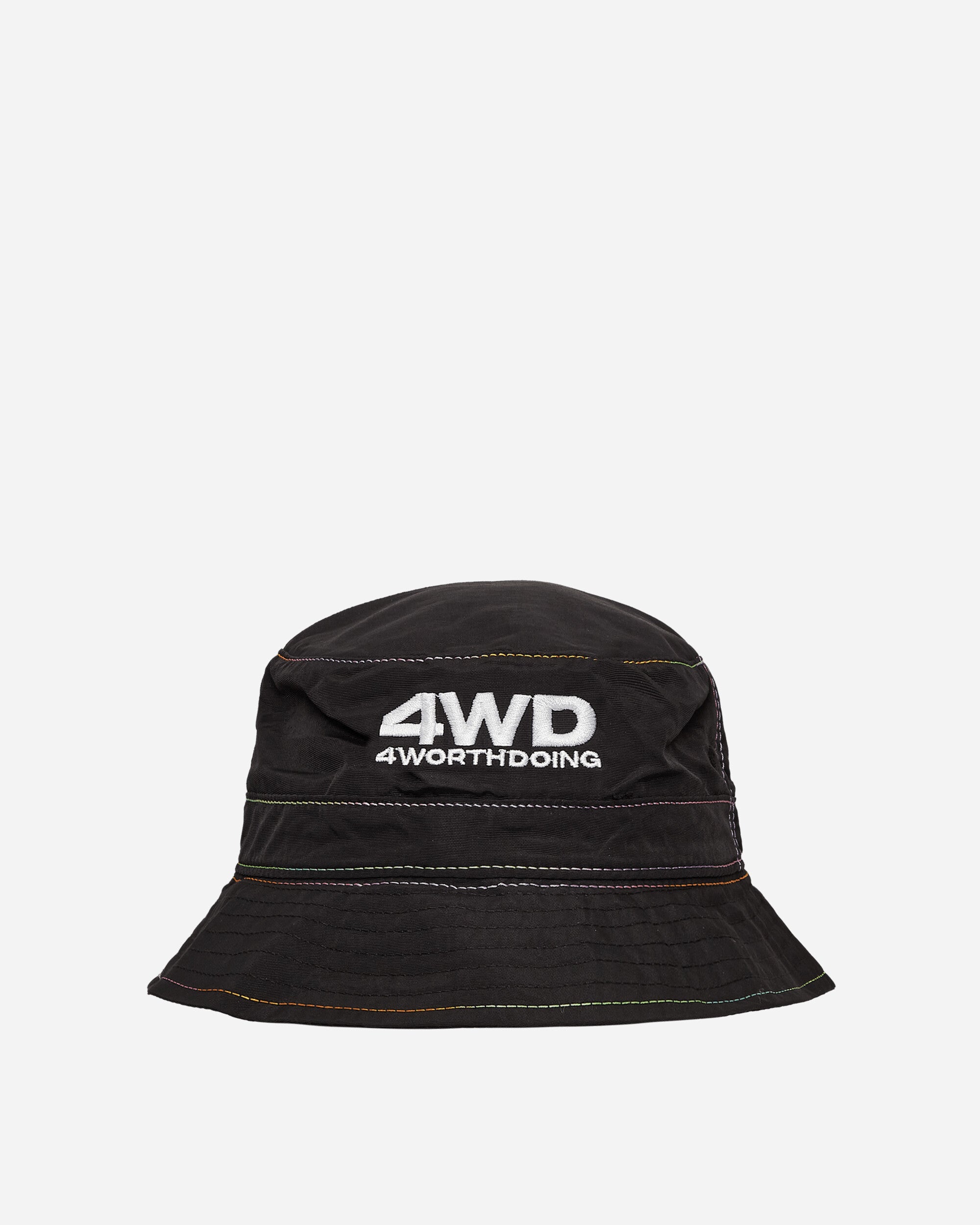 Gradient Stitch Bucket Hat Black
