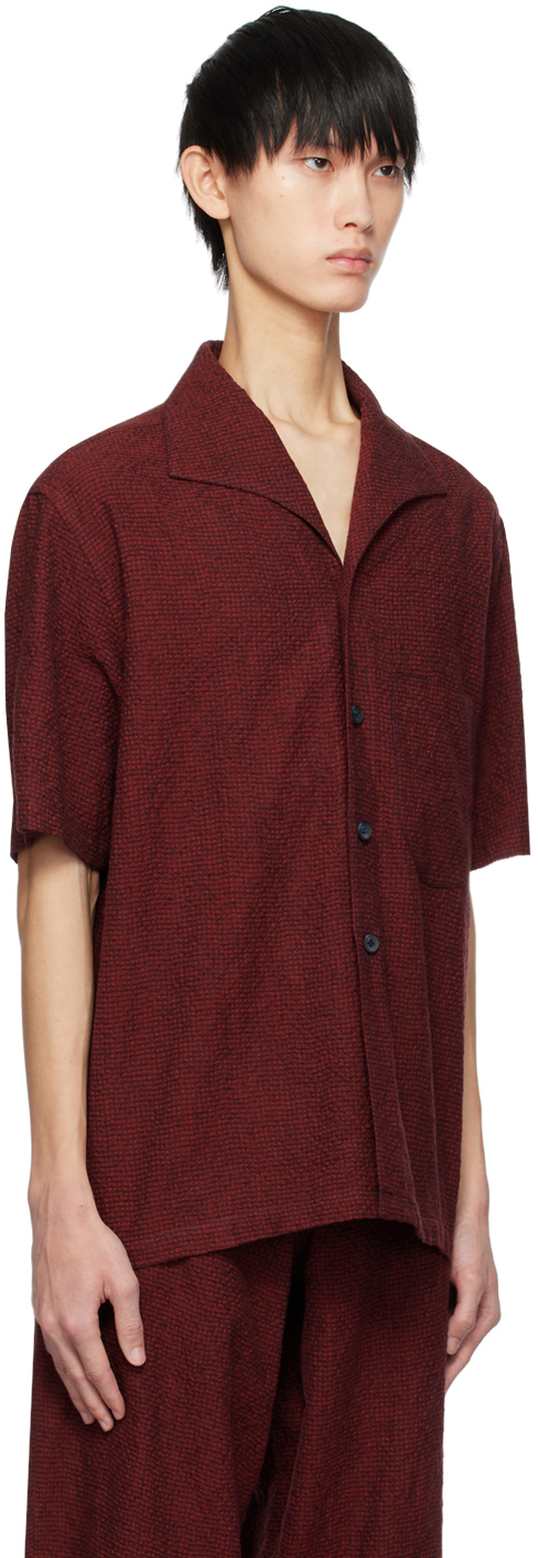 ABAGA VELLI Red Palm Shirt