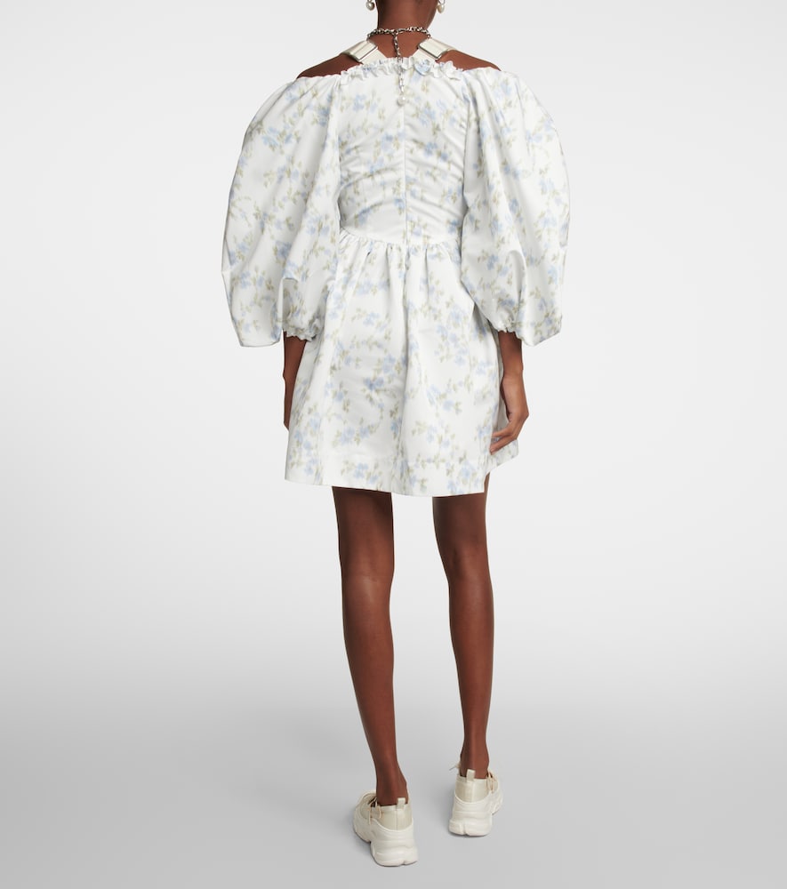 Puff-sleeve minidress